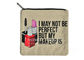 Модная сумка макияжа холста с держателем щетки/латунной застежка-молнией для перемещения