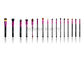 набор щетки макияжа полной линейки 42ПКс косметический с розовым алюминиевым Ферруле &amp; штейновой черной деревянной ручкой
