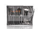 Черный косметический набор щетки макияжа перемещения с сумкой мешка кожи Фаукс
