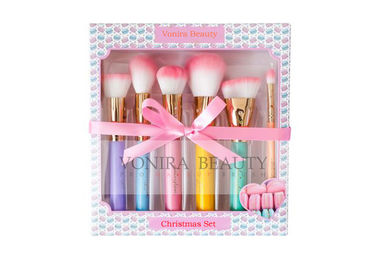 Щетки макияжа подарка рождества косметические милые с прекрасными розовыми мягкими волосами