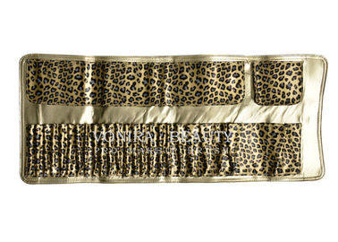 Муфта случая держателя ручки сумки чесального валка макияжа картины леопарда большой емкости сподручная