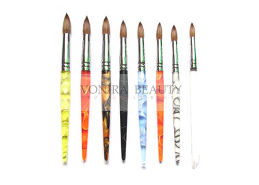 Salon Edition Pointed Kolinsky Nail Brushes Acrylic Handle / Nail Paint Brush Colorful