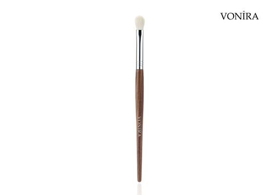 Кисть для растушевки век Vonira Custom Wholesale Natural White Goat Hair Brown Ebony Handle Makeup Eye Lid Blending Brush