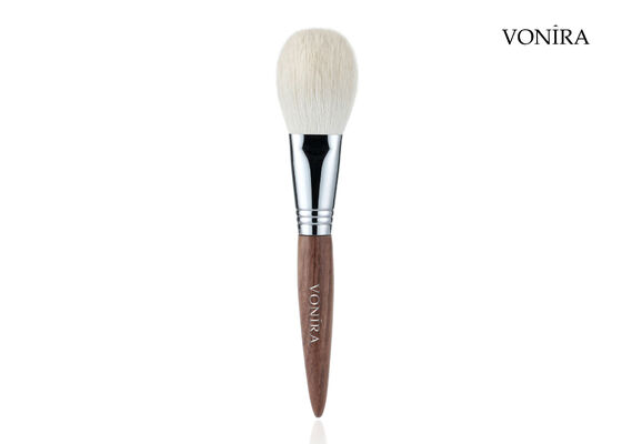 Vonira Custom Wholesale Natural White Goat Hair Brown Ebony Handle Face Makeup Powder Bronzer Brush (Вонира на заказ оптовый натуральный белый козьи волосы коричневый эбонистый рукоятка для макияжа лица порошок для бронза