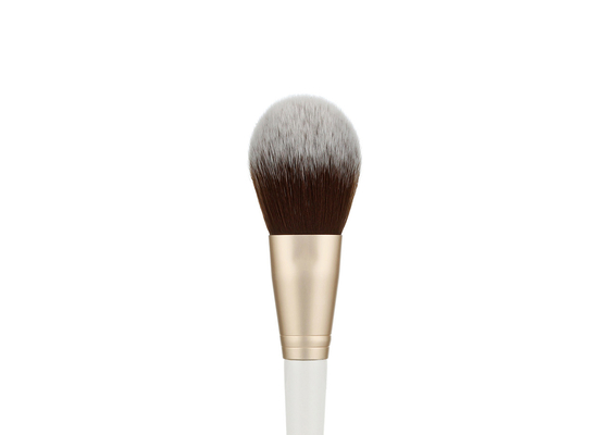 Макияж Vonira Beauty Studio Плоская порошкообразная кисть с золотой алюминиевой ферруловой березовой деревянной ручкой