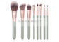 Essential 8 Pcs Synthetic Makeup Brushes Cosmetic Tool Kit , Wood Handle