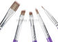 5Пкс украшая набор щетки с собранием щетки картины искусства ручки пурпура тонким для еды
