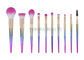 Подгонянный профессиональный набор щетки макияжа 10пкс с ручкой цвета градиента