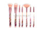 Цветистый макияж уровня массы ручки чистит свет щеткой инструментов - розовый Ферруле