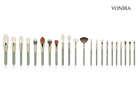 Vonira Custom Wholesale Natural White Goat Hair Makeup Long Blending Powder Brush с сервисом частного лейбла