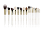 Макияж студии 16pcs ремесленника Vonira чистит набор щеткой с ручками Ferrule меди золота деревянными