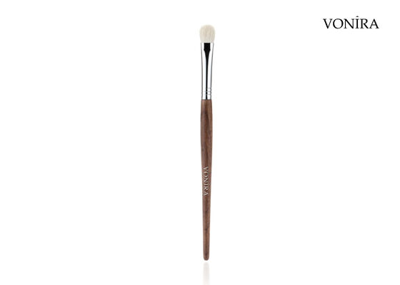 Кисть для теней для век Vonira Custom Wholesale Natural White Goat Hair Brown Ebony Handle